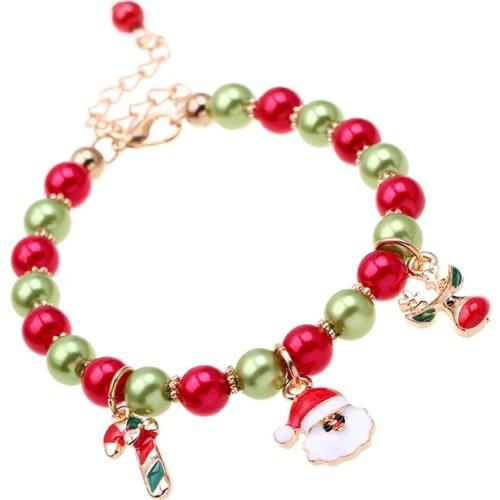 Christmas bracelet, reindeer, staff, Santa Claus three in one, colorful Christmas gifts small gifts