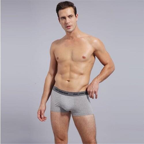 1pcs Shanboer Male Panties Cotton Mens Underwear Boxers Breathable Man Boxer Solid Underpants Comfortable Brand Shorts 604