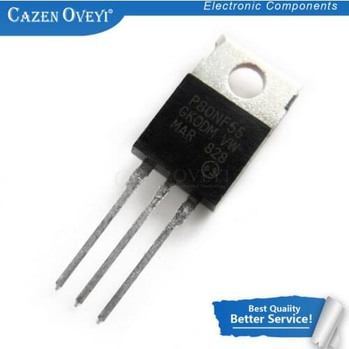 10pcs/lot STP80NF55 P80NF55 TO-220 In Stock