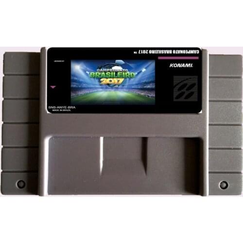 High Quality 16 Bit Campeonato Brasileiro 2017 NTSC Big Gray Game Card For USA Version Game Player