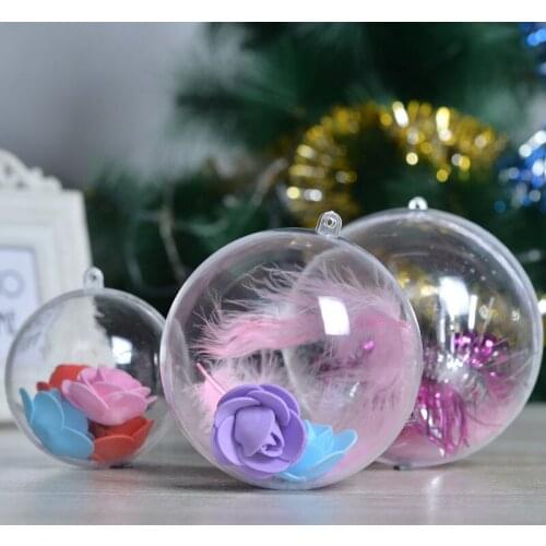 20cm Acrylic Ball Clear Plastic Ball for Flower Preservation Container Candy Box Transparent Hollow Sphere Hanging Decor
