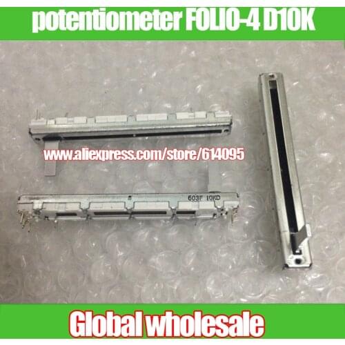 3pcs single joint potentiometer FOLIO-4 D10K for BEHRINGER Soundcraft mixer / 75mm Linear Sliding Potentiometers