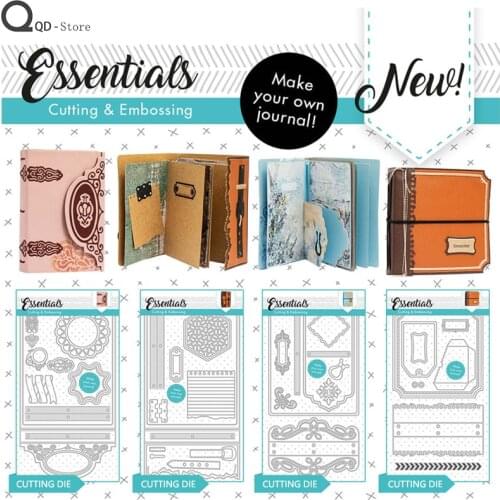 4 Models Large Loose-Leaf Hand Account Model Cutting Dies Stamps Dies Scrapbooking Mold Cut Handmade Tools DIY Craft Decoration