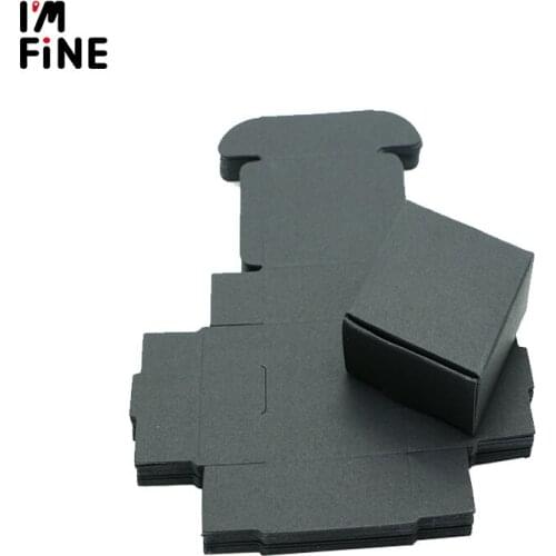 50Pcs Black Craft Kraft Paper Box Black Packaging Box Wedding Party Small Gift Candy Jewelry Package Boxes For Handmade Soap box
