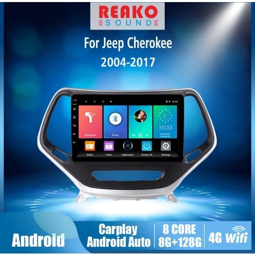 REAKOSOUND For Jeep Cherokee 2014 2015 2016 2017 Navigation GPS Radio 9'' Android 2din Car Multimedia Stereo Player with frame