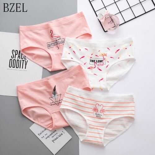 BZEL 3 Pcs/lot Fashion Panties Womens Cotton Female Underwear Women Casual Panties Ladies Girls Briefs Culotte Femme Plus Size