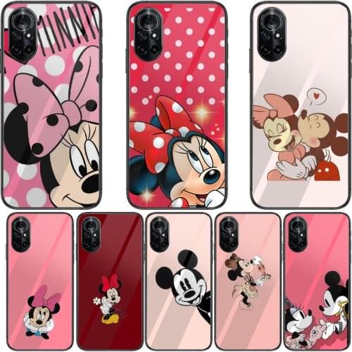 Disney Cute Mickey Clear Phone Case For Huawei Honor 20 10 9 8A 7 5T X Pro Lite 5G Black Etui Coque Hoesjes Comic Fash