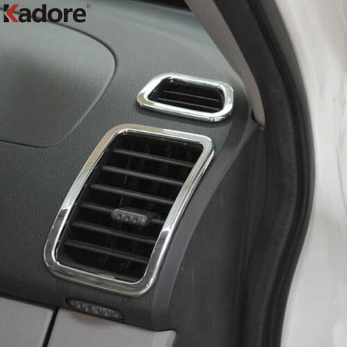 For Mitsubishi Pajero Montero Sport 2009 2010 2011 2012 2013 2014 Chrome Interior Air Vent AC Outlet Cover Trim Car Accessories