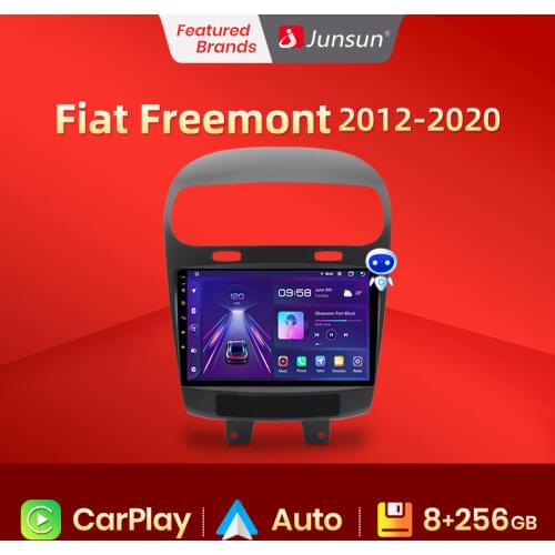 Junsun V1 Android 10.0 DSP CarPlay Car Radio Multimedia Video Player Auto Stereo GPS For Fiat Freemont Dodge Journey 2 din dvd