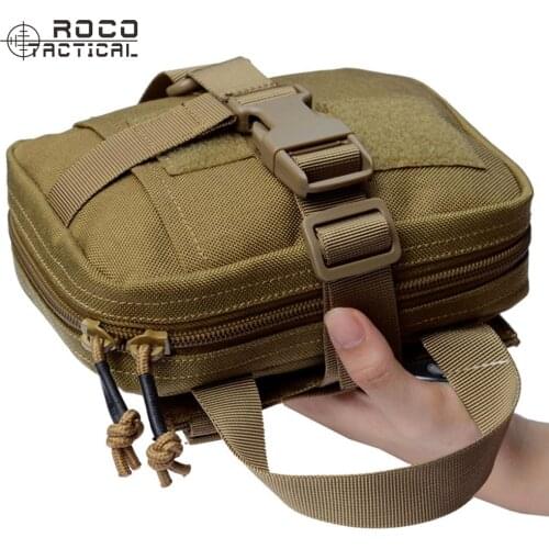 ROCOTACTICAL Quality Quick Detachable Molle Military Medic Bag Admin Utility Tool Bag Multi-Mission Aid Bag Travel Medic Bag