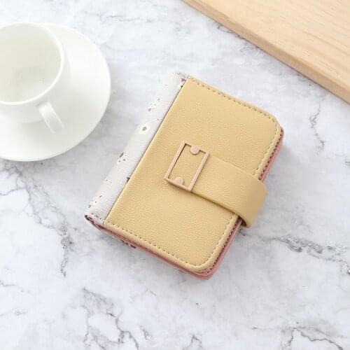 6 colors Korean Trend money bag leather cute woman wallet small short ladies purse multi cardholders wallets for women ladies