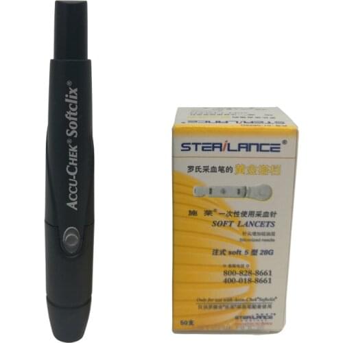 Accu-Chek Softclix FastClix Lancet device Accuchek kit diabetes accu check Lancing pen Finger sterile blood lancet 100 Lancets