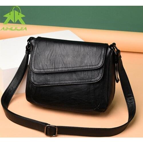 Fashion Solid Color Womens Shoulder Bag High Capacity Messenger Bags 2021 New High Quality Pu Leather Simplicity Women Handbag