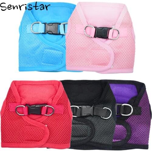 Soft Breathable Adjustable Vest Pet Harnesses For Puppy Medium Dogs Cats Warm Cotton Padded Mesh Harness Large Dog Collars Chest