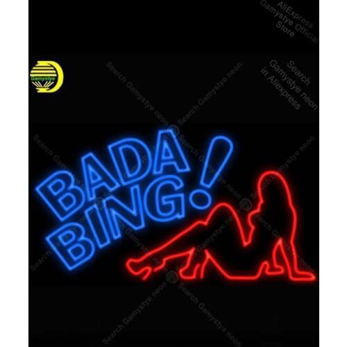 Neon Sign for Bada Bing Lady Neon Light Neon Bulb sign Beer Bar club Game room neon sign board Enseign Lumineuse Bar Nail Sign