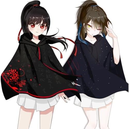 The Untamed Cape Yaoi Grandmaster of Demonic Cultivation Cloak Wei Wuxian Shi Yang Cosplay Costumes Mo Dao Zhi Shi Coat Outfit