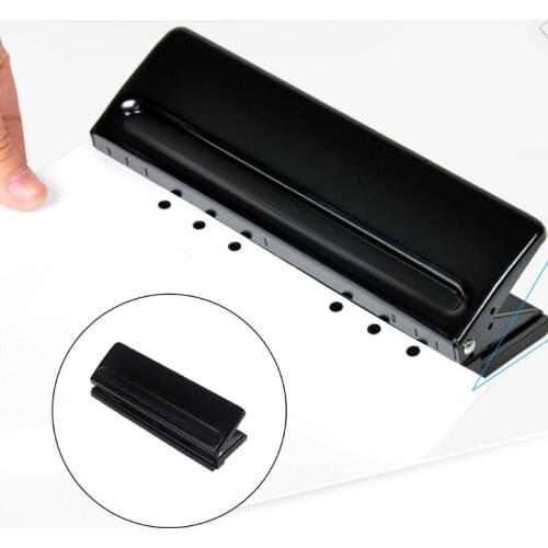 2021 New 6-Hole Standard Adjustable Punching Machine Loose-leaf Notebook Core Puncher Student Stationery Office Binding Supplies