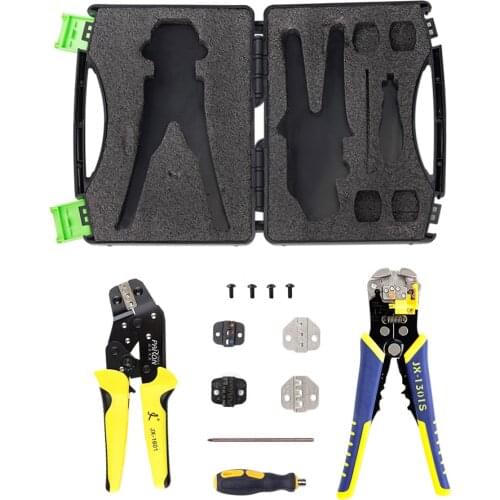 Wire Crimpers Engineering Ratcheting Terminal Crimping Pliers Wire Strippers Bootlace Ferrule Crimper Tool Cord End Terminals