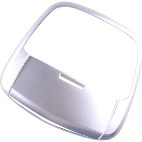 CITALL Front Roof Reading Light Cover Lamp Trim Bezel Frame fit for Dodge Charger Durango 2014 2015 2016 2017 2018 2019 Silver