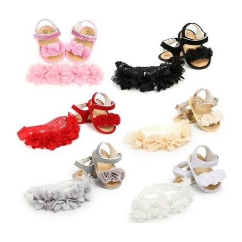 Baby Sandals Baby Girl Soft Sole Shoes Anti-slip Sandals Toddler Prewalker First Walkers
