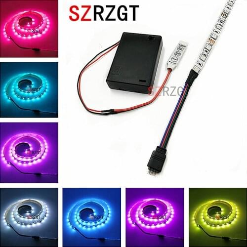 Battery Powered LED Strip 5050 SMD 50CM 1M 2M RGB Waterproof Flexible LED Strip String Light