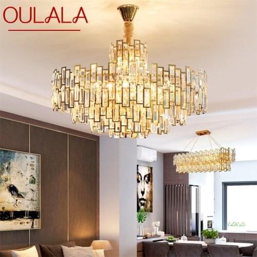 OULALA Chandelier Gold Luxury Pendant Lamp Postmodern LED Light Fixture for Home Living Dining Room