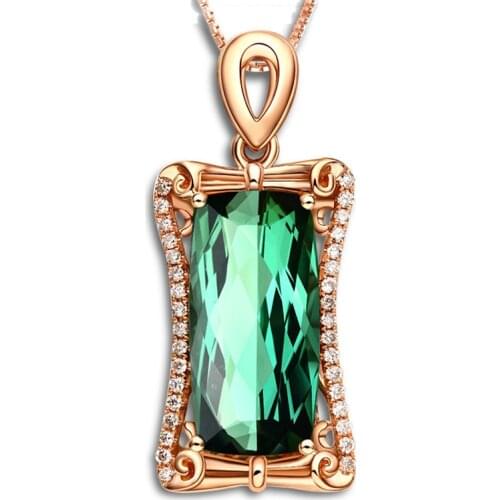 MOONROCY Rose Gold / Silver Color Crystal Pendant Necklace Chokers for Women Dropshipping Green Red Blue Jewelry Wholesale Gift