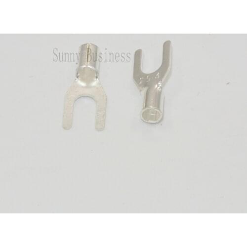 100 Spade Fork Terminal Connector Non-Insulated Uninsulated 22-18 16-14 14-12 12-10GA AWG Gauge #8