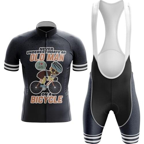 Old Man 100% Polyester Pro Cycling Jersey Set MTB Bicycle Clothes Sportswear Bike Clothing Maillot Ropa Ciclismo Cycling Set