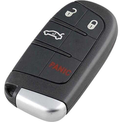 4 Buttons Replacement Car Key Fob for Dodge Charger Dart Journey Challenger Durango Chrysler 300 Black 433MHz Car Accessories