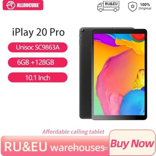 Alldocube iPlay20 Pro10.1 Inch Android 10 Tablet 6GB 128GB Octa Core SC9863A Phone Call Tablet PC 1920*1200 IPS BT 5.0