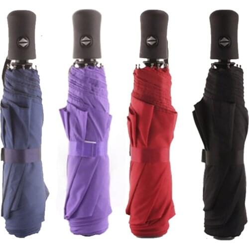 8 Ribs Automatic Umbrella Increase One Button Three Folding Umbrella Portable Umbrella UV Protection Waterproof Umbrella