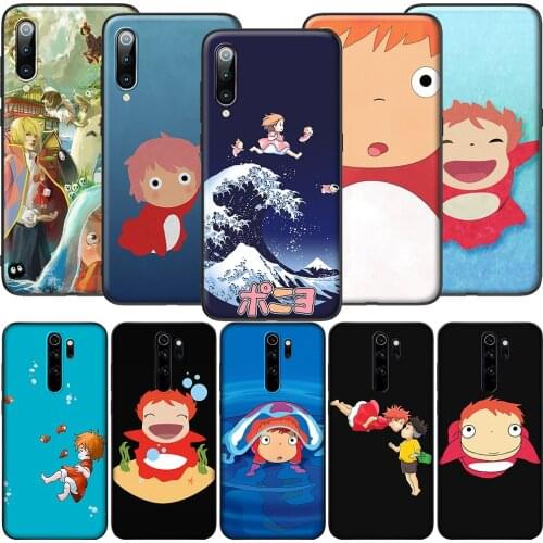 GX180 Ponyo On The Cliff Case for Xiaomi Note 10 8Lite CC9 9 9T 10T A1 A2 A3 5X 6X F1 Poco F2 X3 NFC M3 Pro Lite