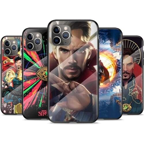 Tempered Glass Cover Marvel Avengers Doctor Strange For Apple iPhone 12 11 8 7 6 6S XS XR SE X 2020 Pro Max Mini Plus Phone Case