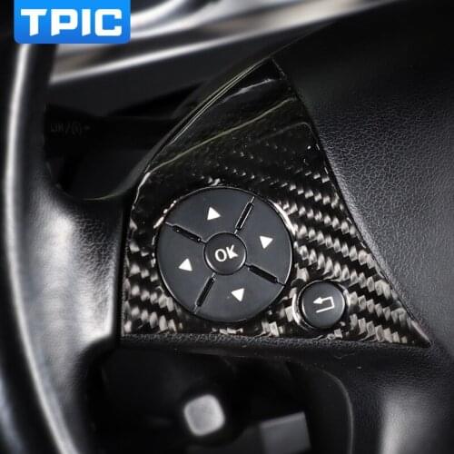 For Mercedes W204 C Class 2007-2010 Carbon Fiber Car Modification Interior Button Stickers Steering Wheel Car Buttons Covers