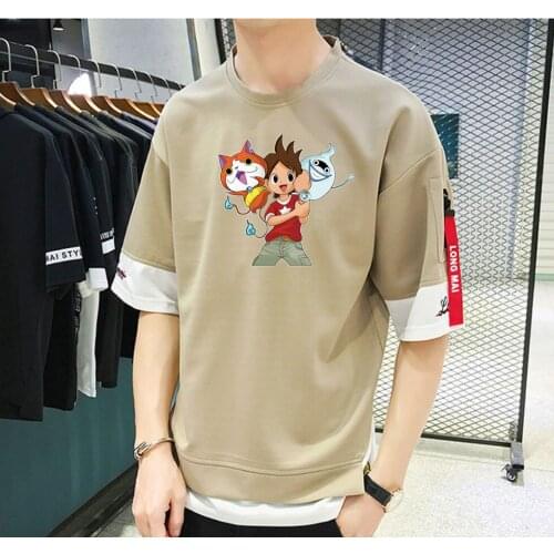 Japan Anime Yo-kai Watch T-shirt Unisex Manga Streetwear T-shirt Casual Short Sleeve Teenagers Custom Printed Tee Shirt