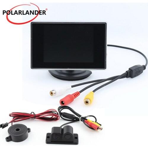 Reversing camera monitor Backup Reverse Monitor Auto TV Car parking sensor 2IN1 Car Monitor 3IN1 3.5 inch TFT