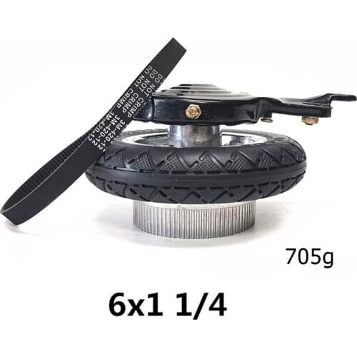 6x1 1/4 Scooter Electric Scooter Accessories For BicycleRear Solid Tyre 3 Meter-420-12 Timing Belt 70 Brake Cover Kit