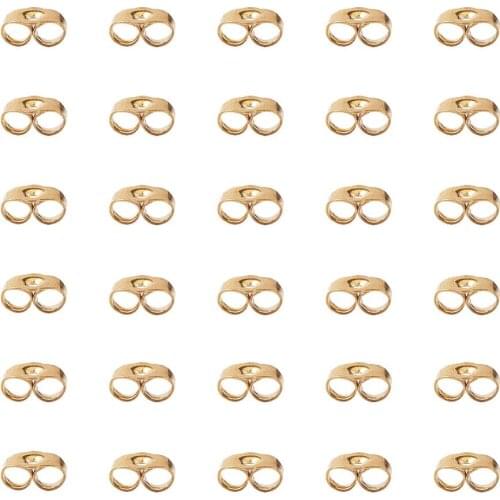 10Pcs Brass Earring Backs Gold Butterfly Earring Stoppers Fit DIY Earring Making Findings 7.5x6x4mm, Hole: 0.6mm