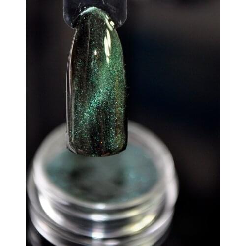3D Dark Green Cat Eye Magnet Nail Powder Magic Magnetic Glitter Dust UV Gel Manicure Tool Nail Art Pigment