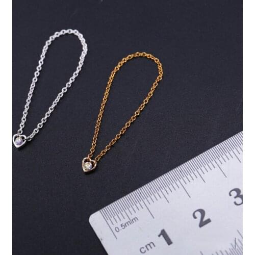 1/6 Scale Figure Scence Accessory Heart Shaped Diamond Necklace Model Toys for Female Action Figure Accessory
