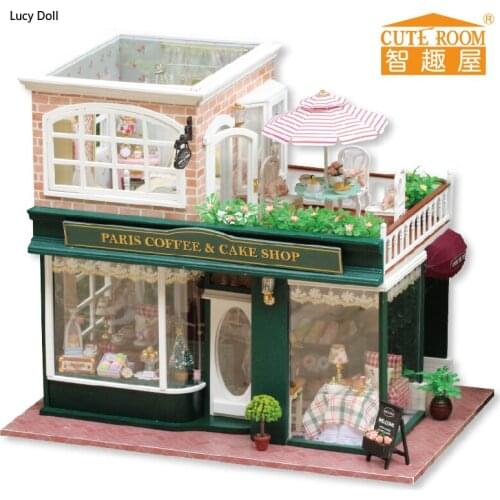 Furniture Diy Doll House Wodden Miniatura Doll Houses Furniture Kit Diy Puzzle Handmade Assemble Dollhouse Toy For Children Gift