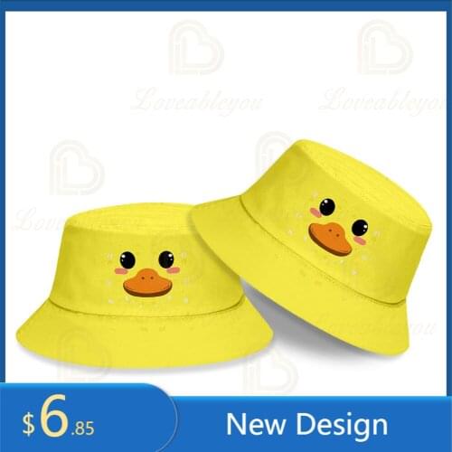 Anime Cartoon Cute Beach Sun Caps Unisex Foldable Hip Hop Fisherman Hat Sun Shade Summer Bucket Hats Casual Street Cap