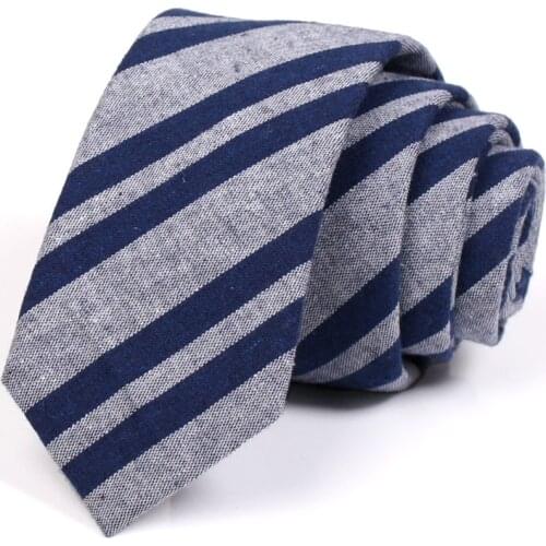 Mens Striped Tie Grey Blue 6CM Slim Ties High Quality Fashion Neck Tie for Men Business Suit Great For Party Work Gift Box