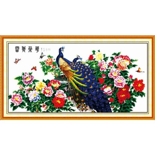 Wealth & honour(peacock edition) cross stitch kit cartoon canvas stitching embroidery DIY handmade needlework