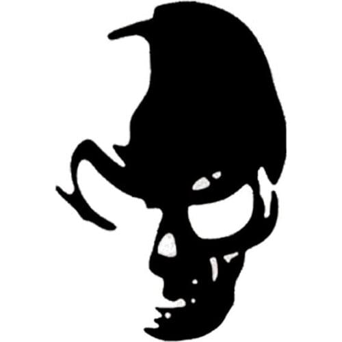 HotMeiNi 12*8CM Poacher Ghost Ghost Rider Skull Car Sticker Wacky Reflective Car Modification Stickers Window Car Sticker