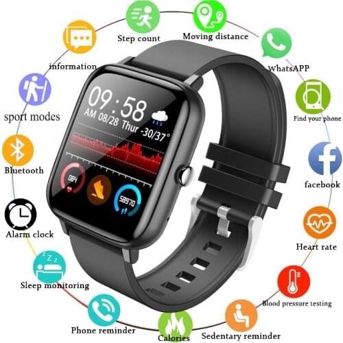 GEJIAN 2021 New Bluetooth Call Smart Watch Men Waterproof Sports Fitness Tracker For Xiaomi Phone Health Music smartwatch Women