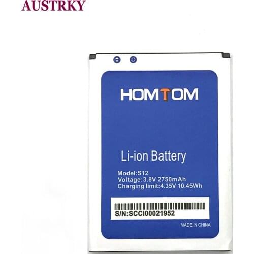 New 2750mAh S12 Battery for Homtom S12 Mobile Phone Batterie In stock + Tracking Code