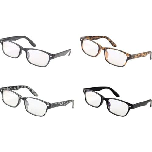 4-Pack Reading Glasses Women Men Blue Light Blocking Glasses Hyperopia Presbyopic square computer eyeglasses men women Readers