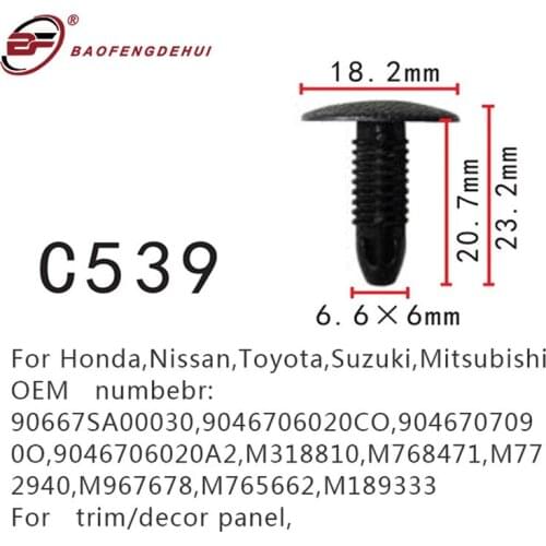 Trim Fastener For Honda,Nissan,Toyota,Suzuki,Mitsubishi Decor Panel Self Tapping Screw 09409103025pk,M318810